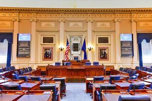 Richmond, Virginia - February 19, 2017 -  House of Representatives chamber in the Virginia State Capitol in Richmond, Virginia. photo