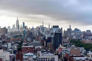 New York City - August 12, 2017 -  Manhattan skyline view in the evening as dusk approaches. photo