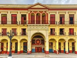 Havana, Cuba - January 8, 2017 -  Kid Chocolate building named after Cuban boxer who fought during the 1930s. The boxing practice is free in the Caribbean Island. photo
