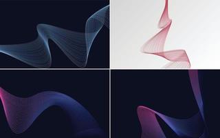 modern wave curve abstract presentation background Pack vector