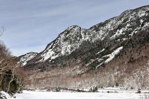 Snow covered White Mountains of New Hampshire in the winter. photo