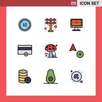 9 Creative Icons Modern Signs and Symbols of autumn no ad payments finance Editable Vector Design Elements