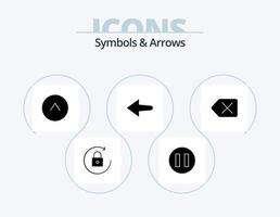 Symbols and Arrows Glyph Icon Pack 5 Icon Design. . arrow. delete vector