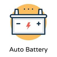 Trendy Car Battery vector