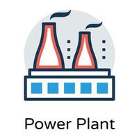 Trendy Power Plant vector