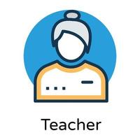 Trendy Female Teacher vector