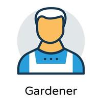 Trendy Gardener Concepts vector