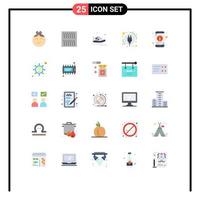 conjunto de 25 iconos de interfaz de usuario modernos signos de símbolos para elementos de diseño de vector editables de enchufe de información de ejercicio móvil de teléfono