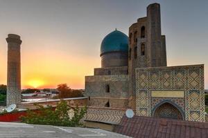 Bibi Khanym Mosque in Samarkand, Uzbekistan. In the 15th century it was one of the largest and most magnificent mosques in the Islamic world. photo