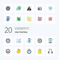 20 User Interface Flat Color icon Pack like mobile access approved checklist user delete vector