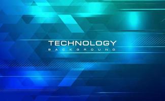 Digital technology banner blue green background concept, cyber technology polygonal, abstract tech, innovation future data, internet network, Ai big data, lines dots connection, illustration vector