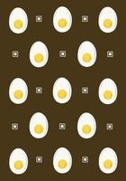 Hard boiled egg vector wallpaper for graphic design and decorative element