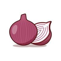 Onion cartoon vector icon illustration