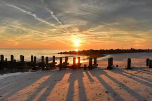 Coney Island Beach at Sunset. photo