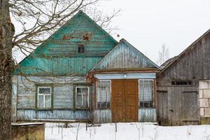 Latvian rural village landscape in Latgale in winter photo