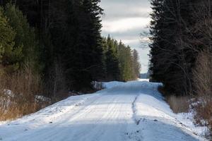 Icy Graveled Country Road photo