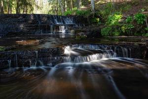 Treppoja waterfall in summer photo