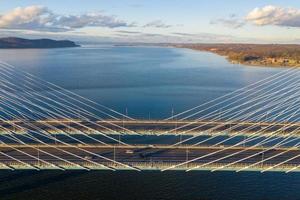 The New Tappan Zee Bridge spanning the Hudson River in New York. photo