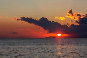 Sunset in Mediterranean Sea photo