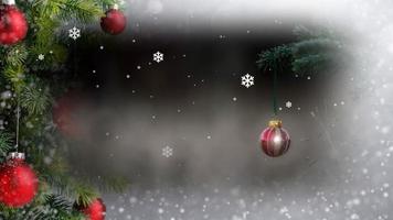 Kerstmis sneeuw, vakantie achtergrond video