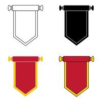 Chinese Scroll in flat style isolated vector