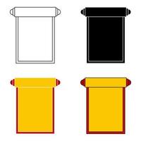 Chinese Scroll in flat style isolated vector