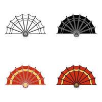 Folding Fan in flat style isolated vector