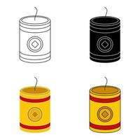 Firecracker in flat style isolated vector