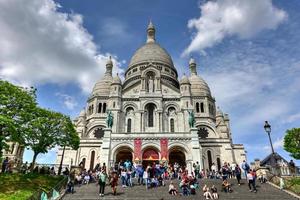 Paris, France - May 15, 2017 -  Basilica Sacre Coeur in Montmartre in Paris, France. photo