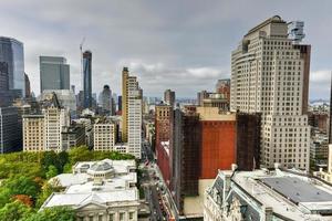 vista aérea del horizonte de la ciudad de nueva york foto