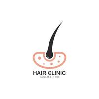 hair treatment dermatology logo template icon vector illustration