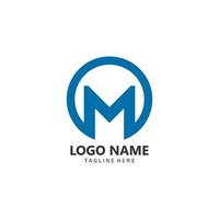 M Letter Logo Template vector illustration