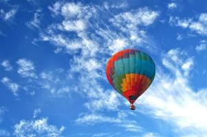 on top of the balloons, inflate and float in the air photo