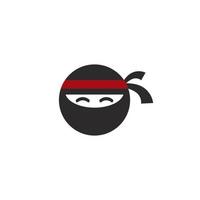 Ninja warrior icon. Simple black ninja logo illustration vector