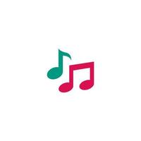 Music note vector icon illustration