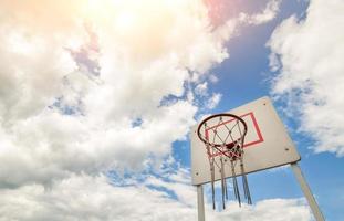 Basketball Hoop, against the blue sky photo