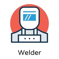 Trendy Welder Concepts vector