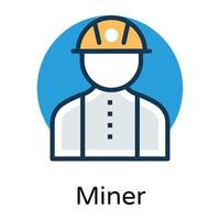 Trendy Miner Concepts vector