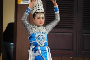 Jakarta, Indonesia in November 2022. Young children ranging from kindergarten to elementary school are taking part in the National Archipelago dance competition. photo