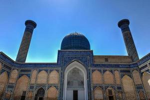 Gur-Emir Mausoleum of Tamerlane and his family in Samarkand, Uzbekistan. The building complex dates from the 15th century. photo