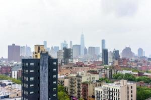 vista aérea del bajo manhattan, incluido el bowery y el barrio chino. foto