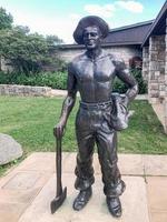 Shenandoah National Park, Virginia - July 1, 2017 -  Monument to the worker who helped build Shenandoah National Park at Big Meadows Ranger Station in Shenandoah National Park, Virginia. photo