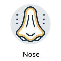 Trendy Nose Concepts vector