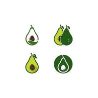 Avocado fruit logo vector icon template