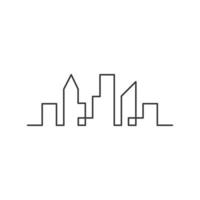 Modern city skyline concept vector illustration