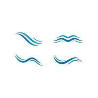 Water Wave Logo Template. vector Icon illustration