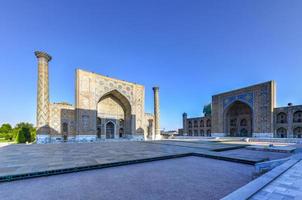 Registan in the ancient city of Samarkand in Uzbekistan photo