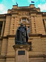 Brisbane, Australia - Mar 8, 2020 -  Monument to Queens Victoria in Queens Gardens, a heritage-listed park located on a city block between George Street, Queensland. photo