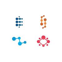 molecule logo vector icon illustration