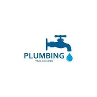 Plumbing logo vector icon illustration